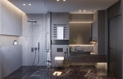 现代灰色卫生间3D模型下载
